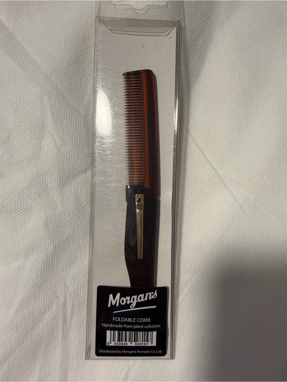 Morgan’s Foldable Men’s Comb - Brown Tortoise